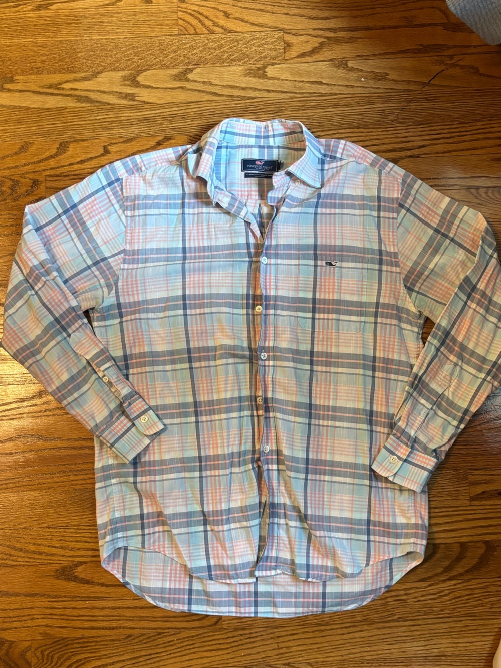 Vineyard Vines Classic Fit Tucker Shirt Plaid Button Down Medium